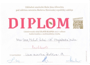 Zlatá klapka 2017 - Diplom pre víťaza